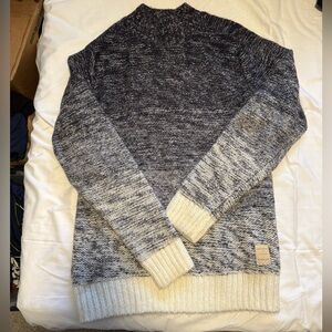Scotch & Soda Men's Black and Cream Ombré Crewneck Sweater